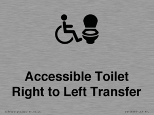 Accessible Toilet with Right to Left Transfer